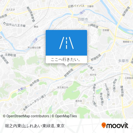 堀之内東山ふれあい東緑道地図
