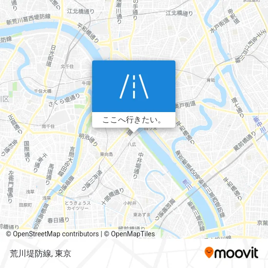 荒川堤防線地図