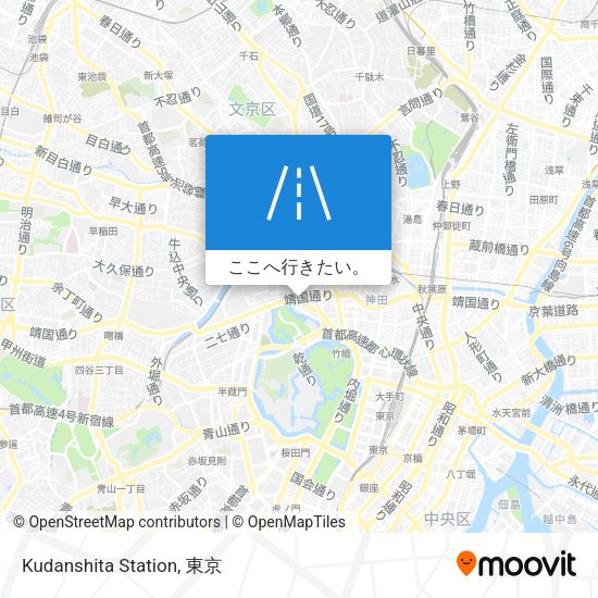 Kudanshita Station地図