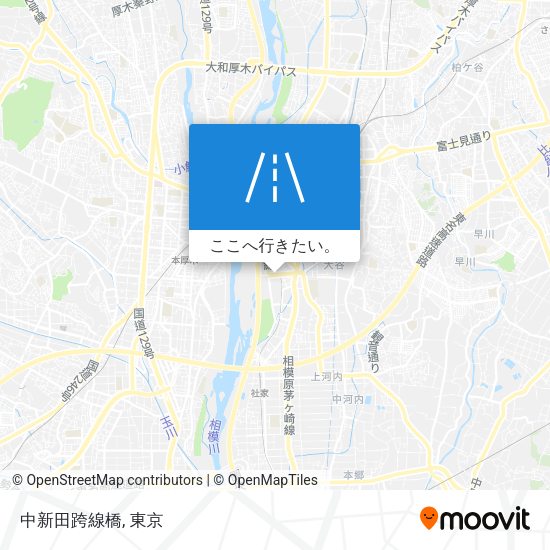 中新田跨線橋地図