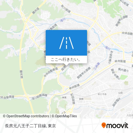 長房元八王子二丁目線地図