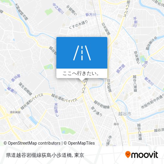 県道越谷岩槻線荻島小歩道橋地図