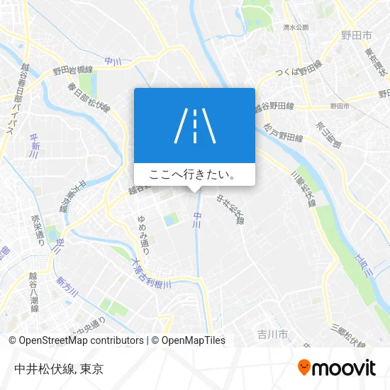中井松伏線地図