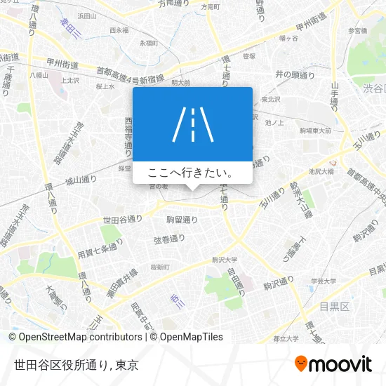 世田谷区役所通り地図