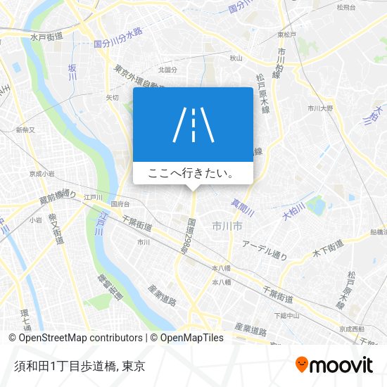 須和田1丁目歩道橋地図