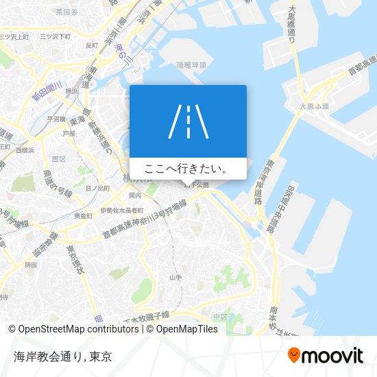 海岸教会通り地図