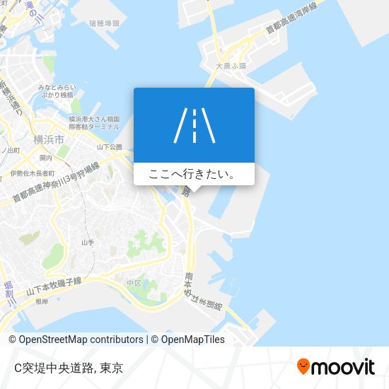 C突堤中央道路地図