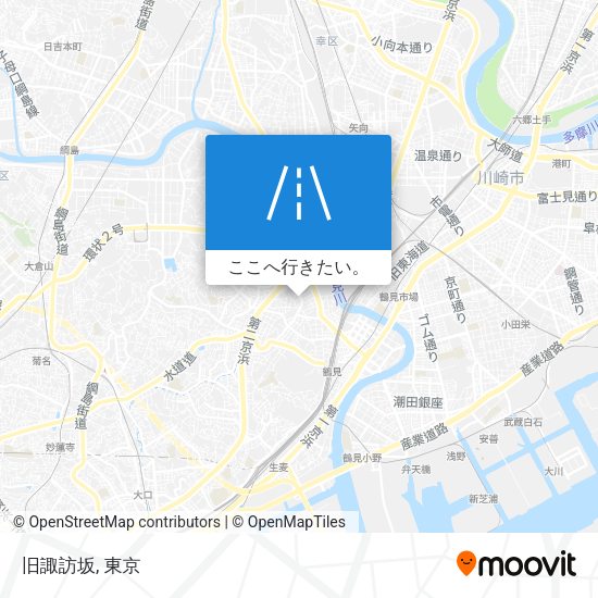 旧諏訪坂地図