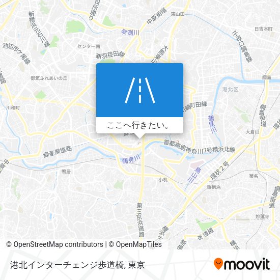 港北インターチェンジ歩道橋地図