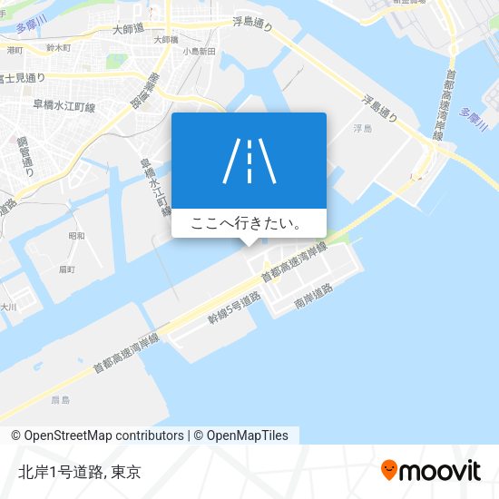 北岸1号道路地図
