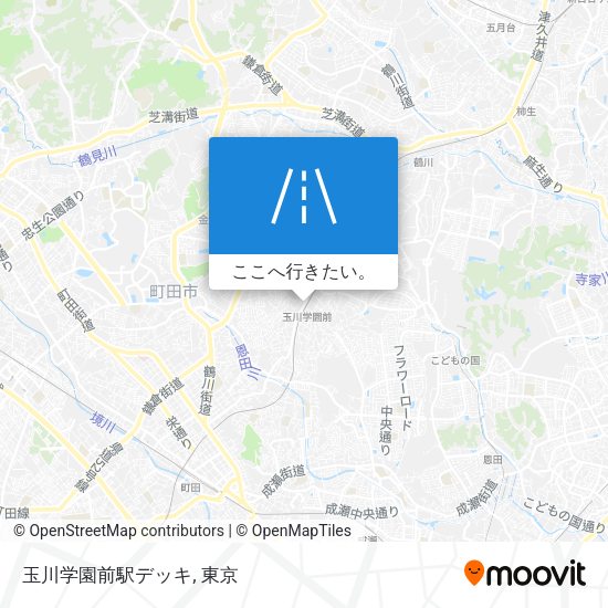 玉川学園前駅デッキ地図