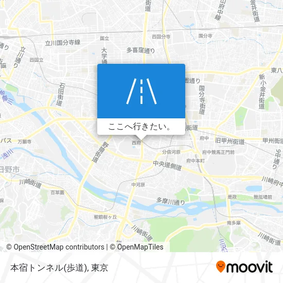 本宿トンネル(歩道)地図