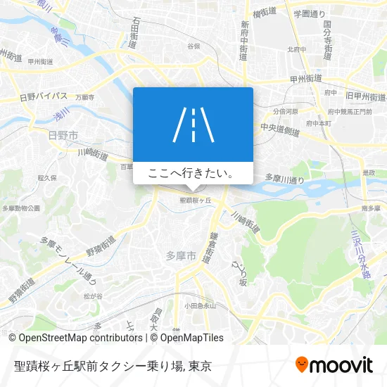 聖蹟桜ヶ丘駅前タクシー乗り場地図