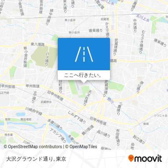 大沢グラウンド通り地図