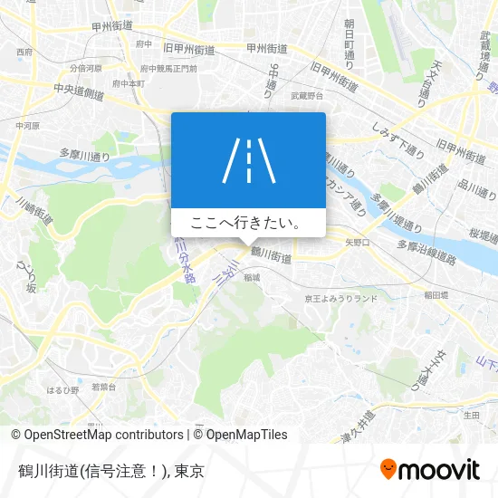 鶴川街道(信号注意！)地図
