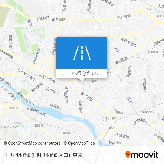旧甲州街道(旧甲州街道入口)地図