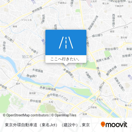 東京外環自動車道（東名Jct）（建設中）地図