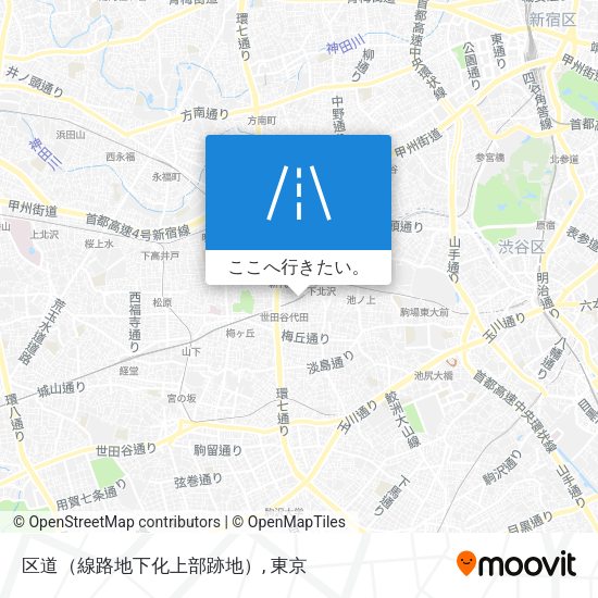 区道（線路地下化上部跡地）地図