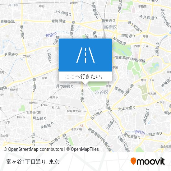 富ヶ谷1丁目通り地図