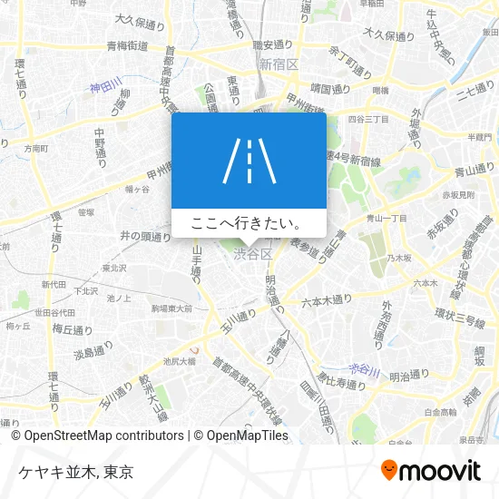 ケヤキ並木地図