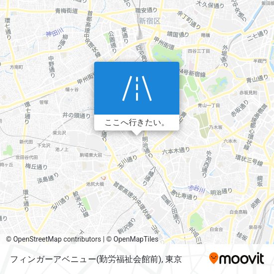 フィンガーアベニュー(勤労福祉会館前)地図
