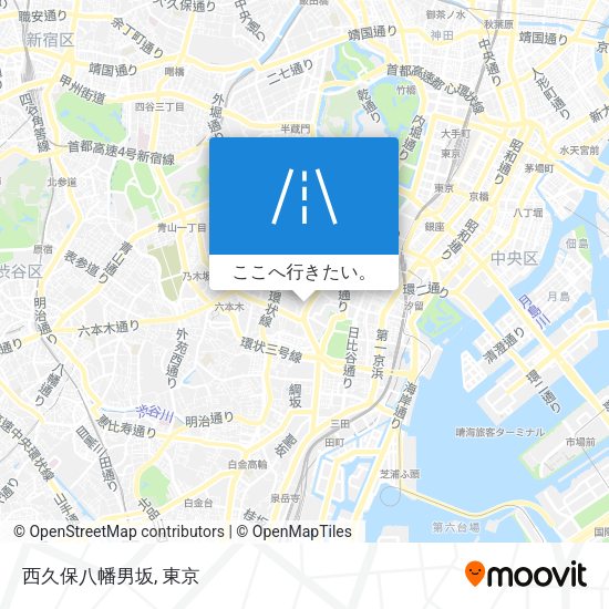 西久保八幡男坂地図