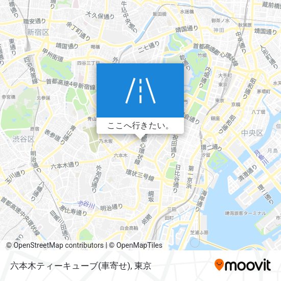 六本木ティーキューブ(車寄せ)地図