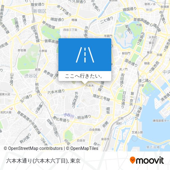 六本木通り(六本木六丁目)地図