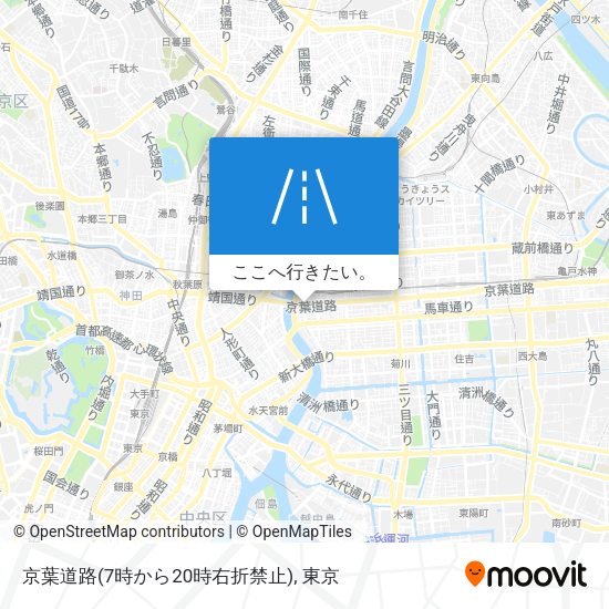 京葉道路(7時から20時右折禁止)地図