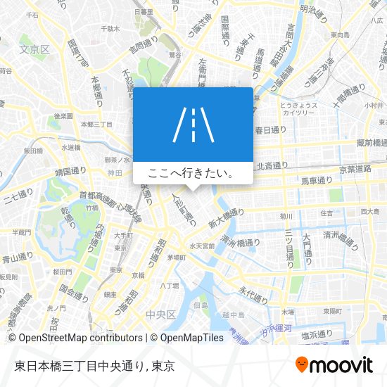 東日本橋三丁目中央通り地図