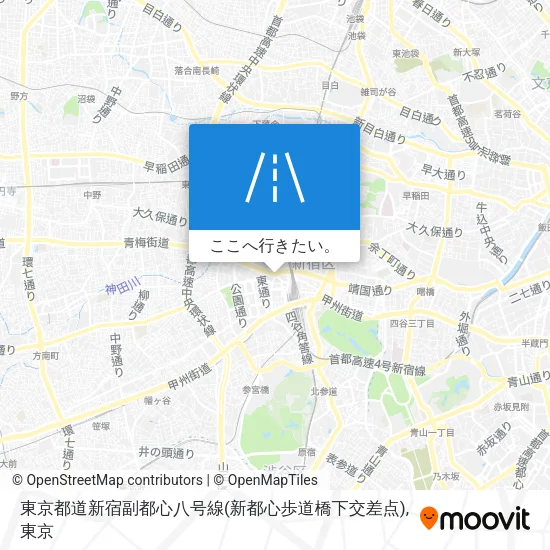 東京都道新宿副都心八号線(新都心歩道橋下交差点)地図