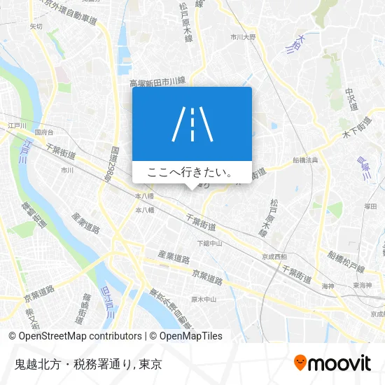 鬼越北方・税務署通り地図
