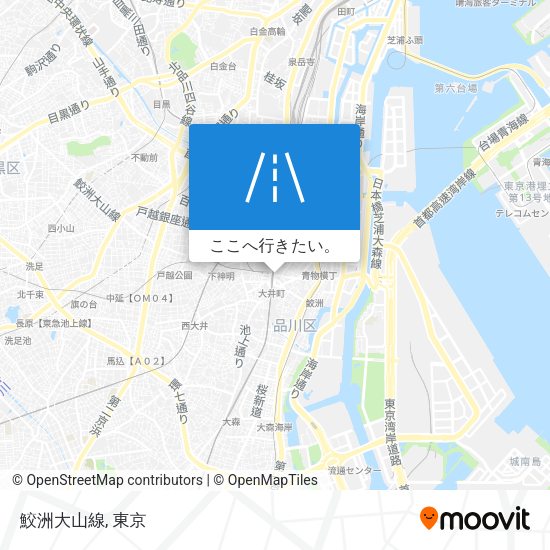鮫洲大山線地図