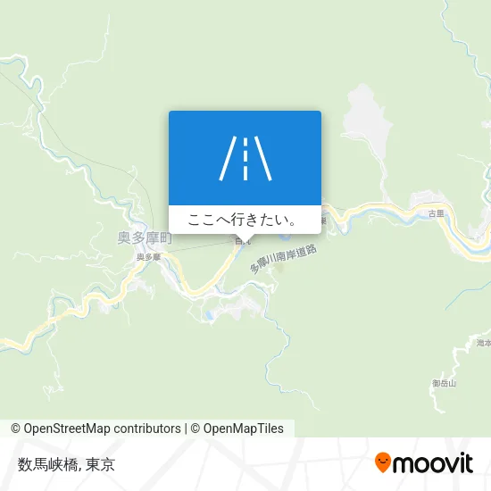 数馬峡橋地図