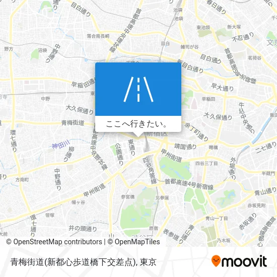 青梅街道(新都心歩道橋下交差点)地図