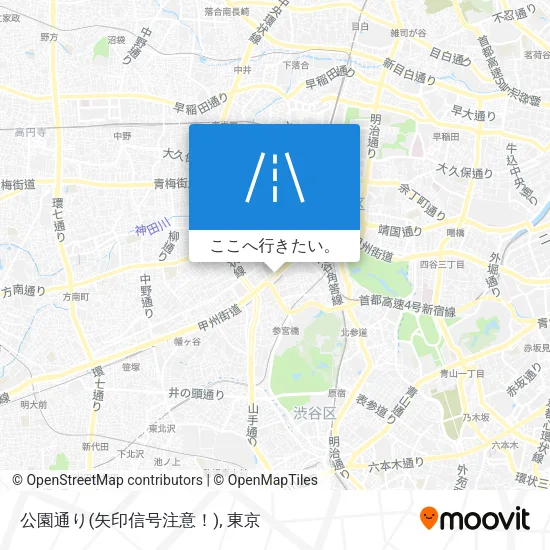 公園通り(矢印信号注意！)地図