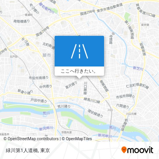 緑川第1人道橋地図