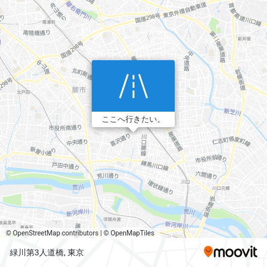 緑川第3人道橋地図