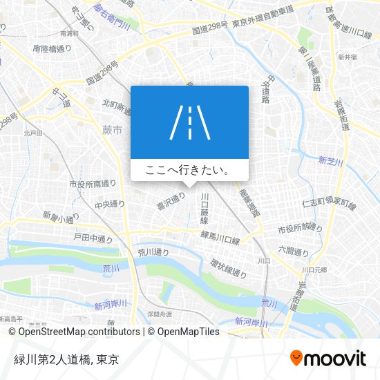 緑川第2人道橋地図