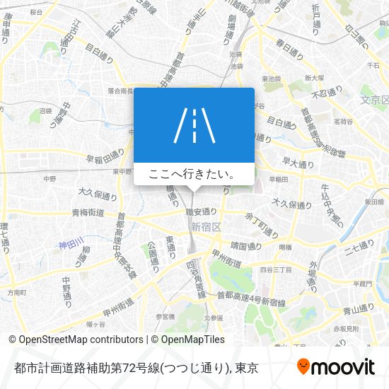 都市計画道路補助第72号線(つつじ通り)地図