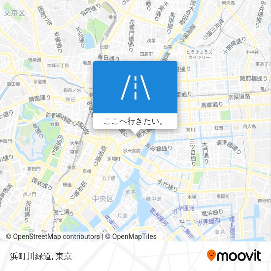 浜町川緑道地図