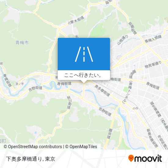 下奥多摩橋通り地図