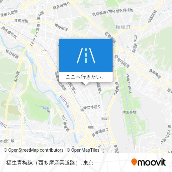 福生青梅線（西多摩産業道路）地図