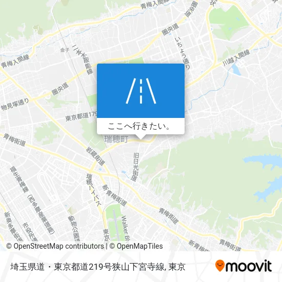 埼玉県道・東京都道219号狭山下宮寺線地図