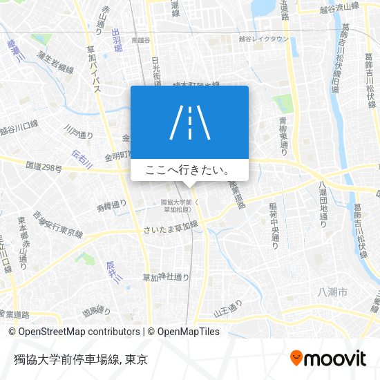 獨協大学前停車場線地図