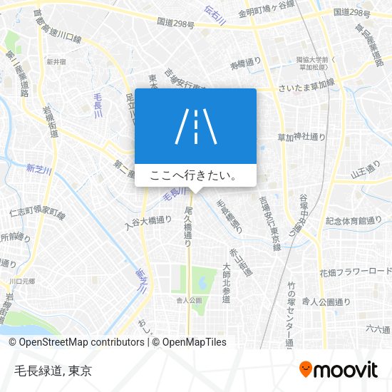毛長緑道地図
