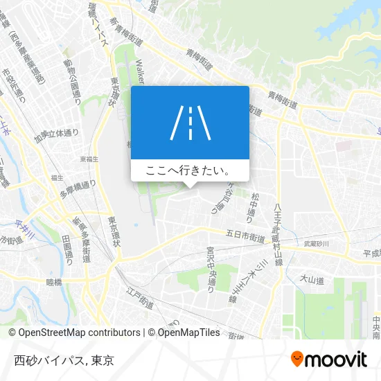 西砂バイパス地図