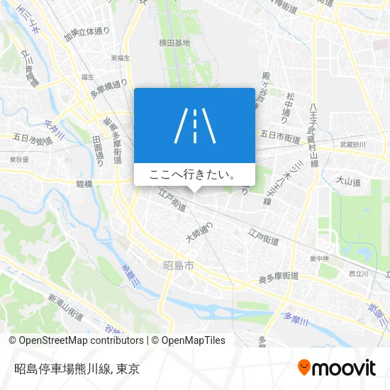 昭島停車場熊川線地図