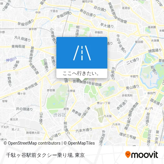 千駄ヶ谷駅前タクシー乗り場地図