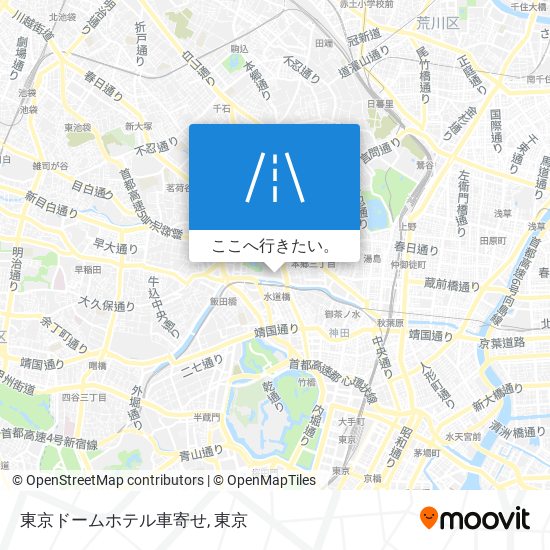 東京ドームホテル車寄せ地図